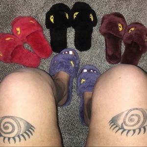 Monster fur slippers